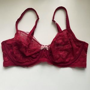 Body by Victoria Unlined Demi Bra Wine Red